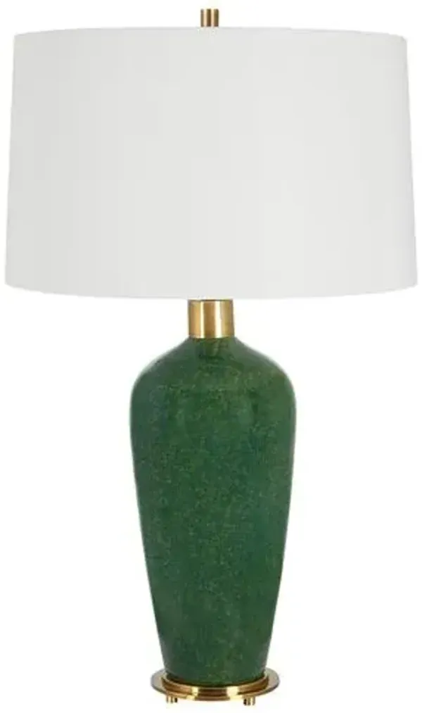 Celestino Ceramic Table Lamp - Green