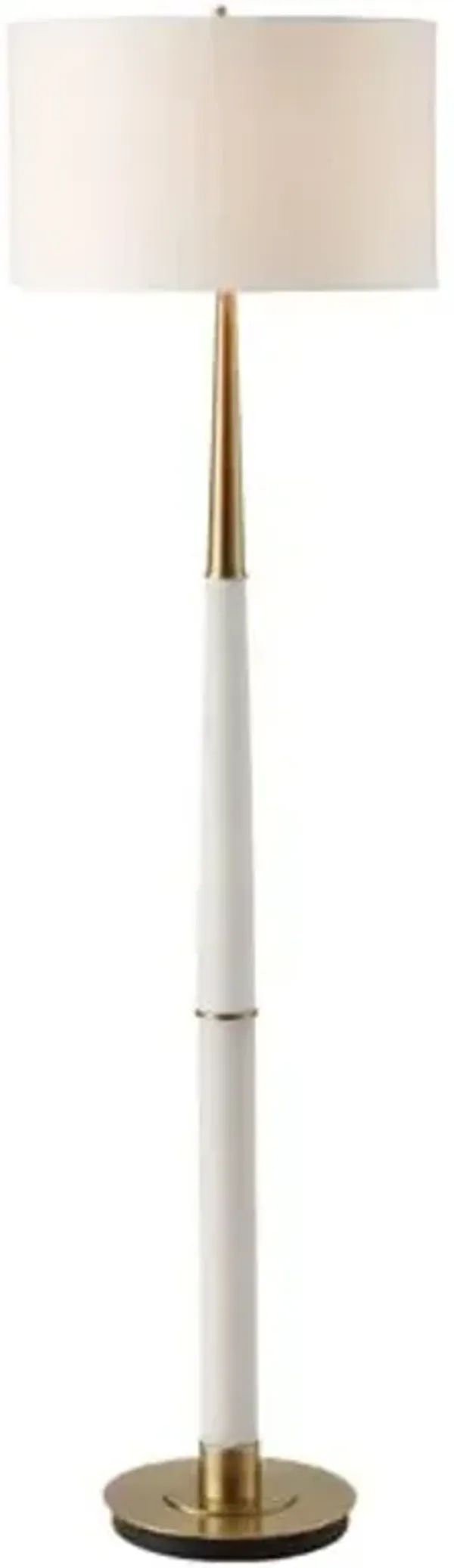 Harriet Marble Floor Lamp - Brass/White