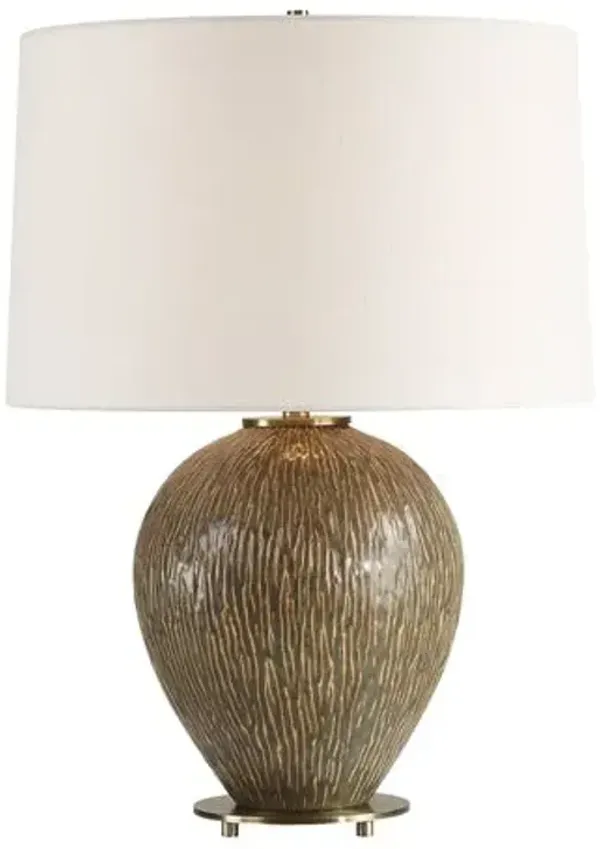 Valentino Ceramic Table Lamp - Brown