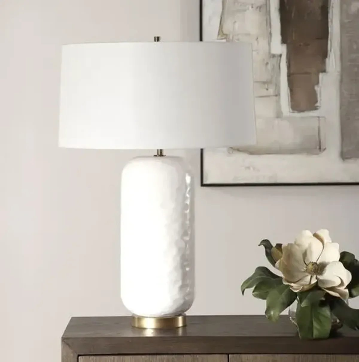 Milo Ceramic Table Lamp - White