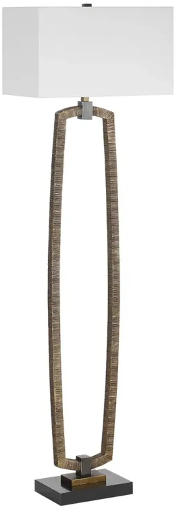 Zelina Marble Floor Lamp - Bronze/Gold