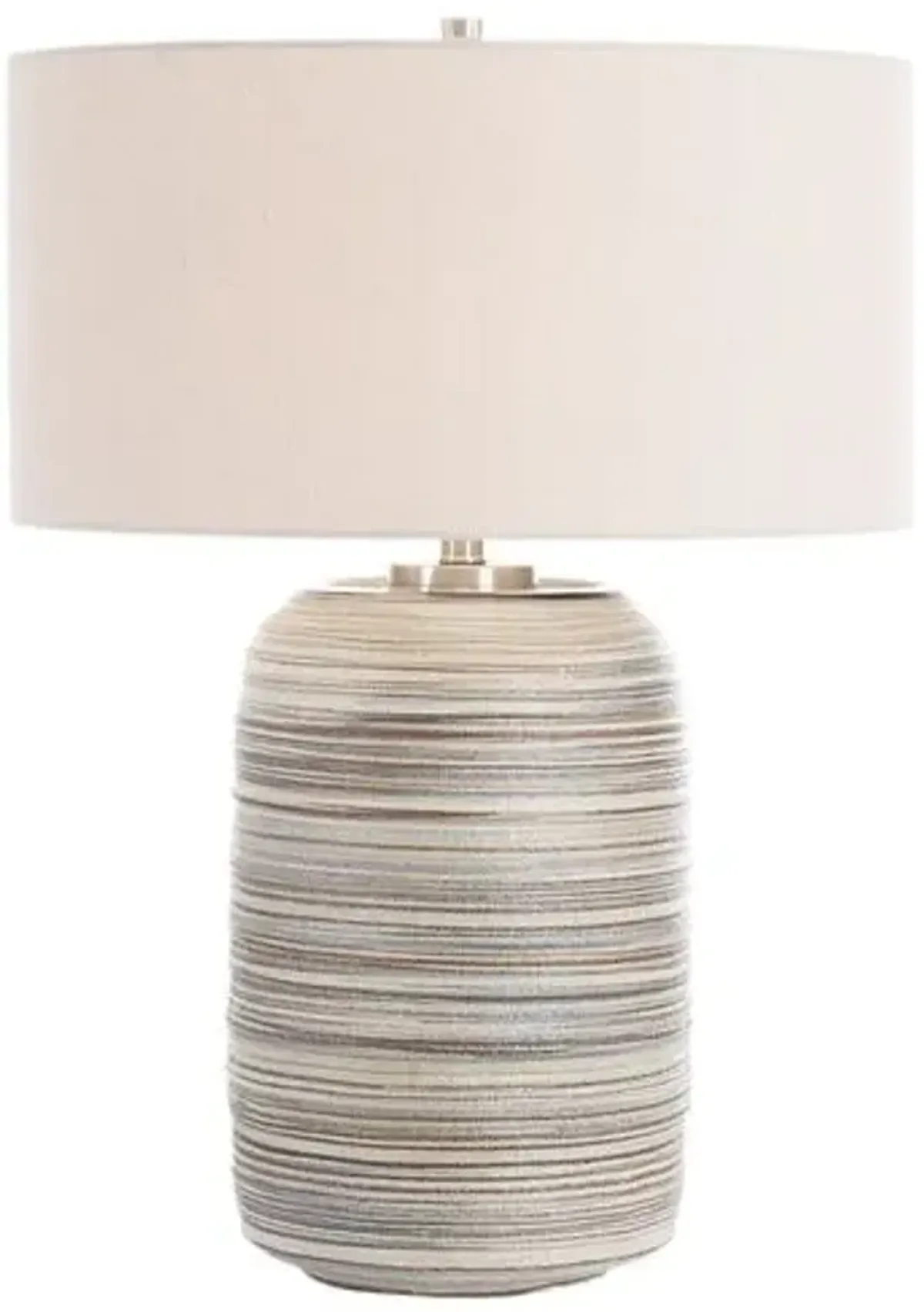 Henriette Large Ceramic Table Lamp - Blue/Brown/White - Multi