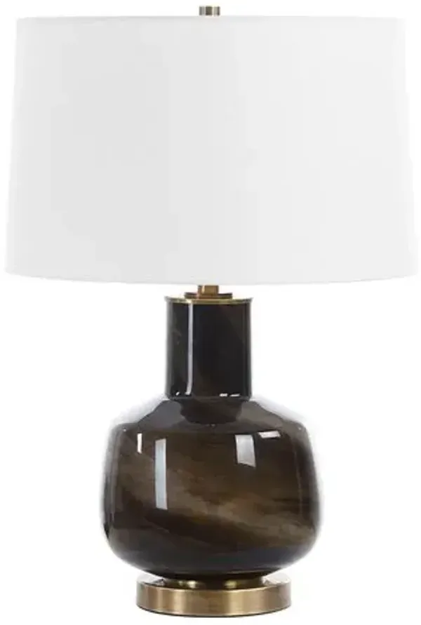 Julien Glass Table Lamp - Black
