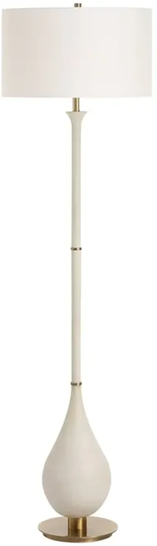 Felix Rice Stone Floor Lamp - White