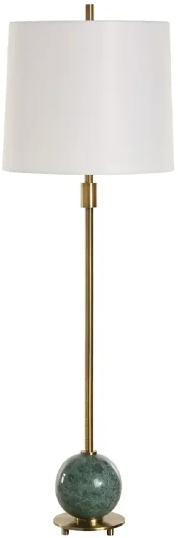 Nolan Marble Buffet Lamp - Brass/Green