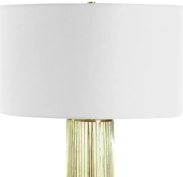 Willem Glass Table Lamp - Green/Brass