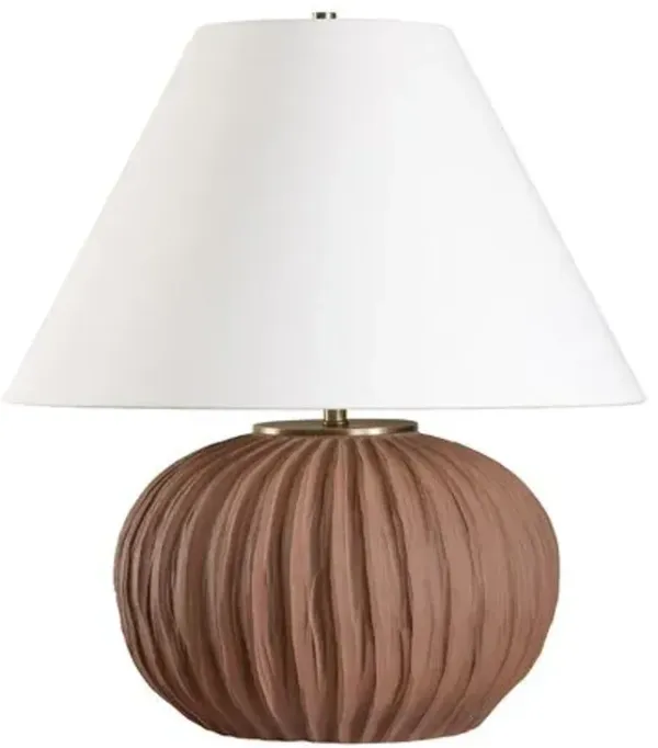 Beatrix Porcelain Table Lamp - Brown