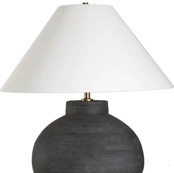 Evariste Porcelain Table Lamp - Black