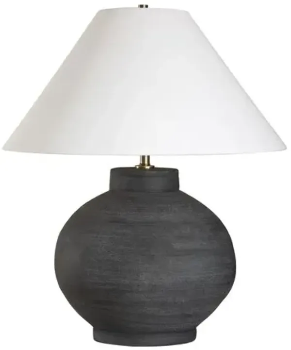 Evariste Porcelain Table Lamp - Black