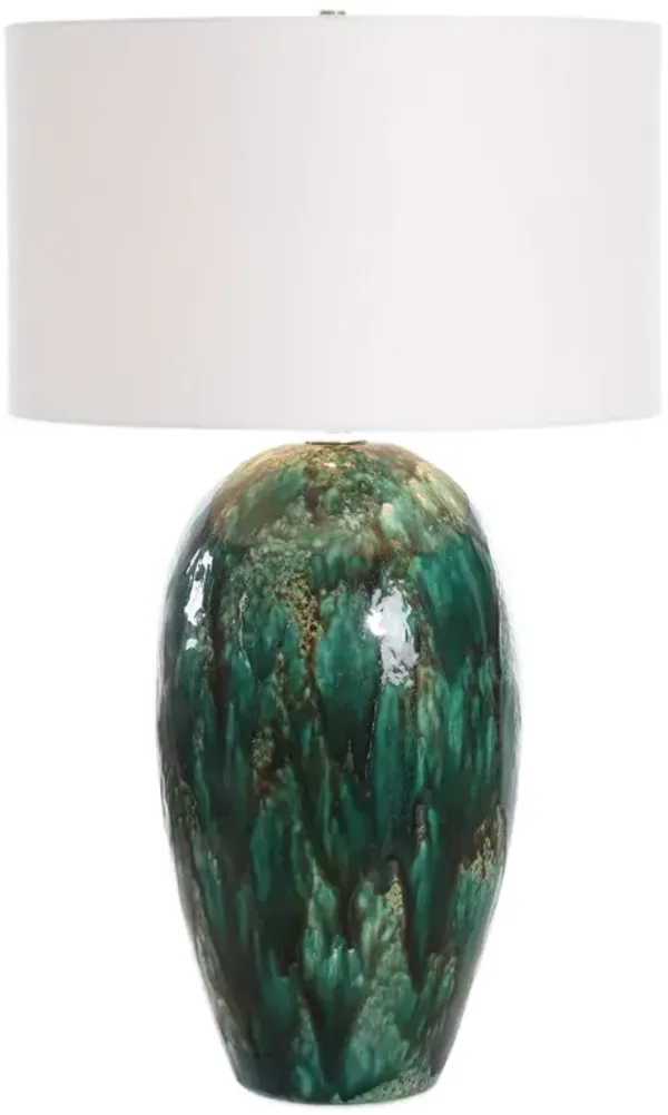 Alaric Ceramic Table Lamp - Blue/Green