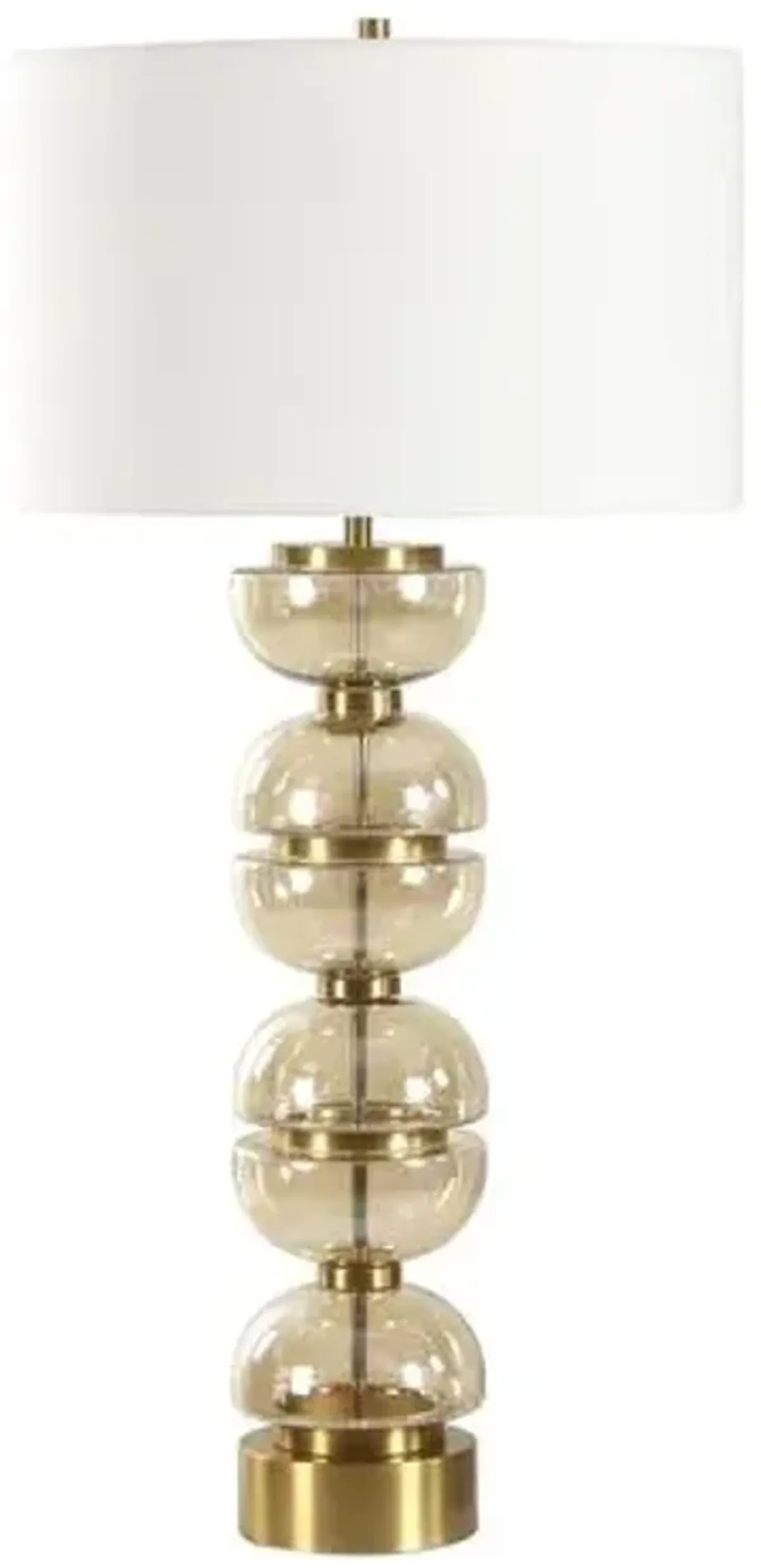 Mateo Glass Table Lamp - Brass/Brown/Gold