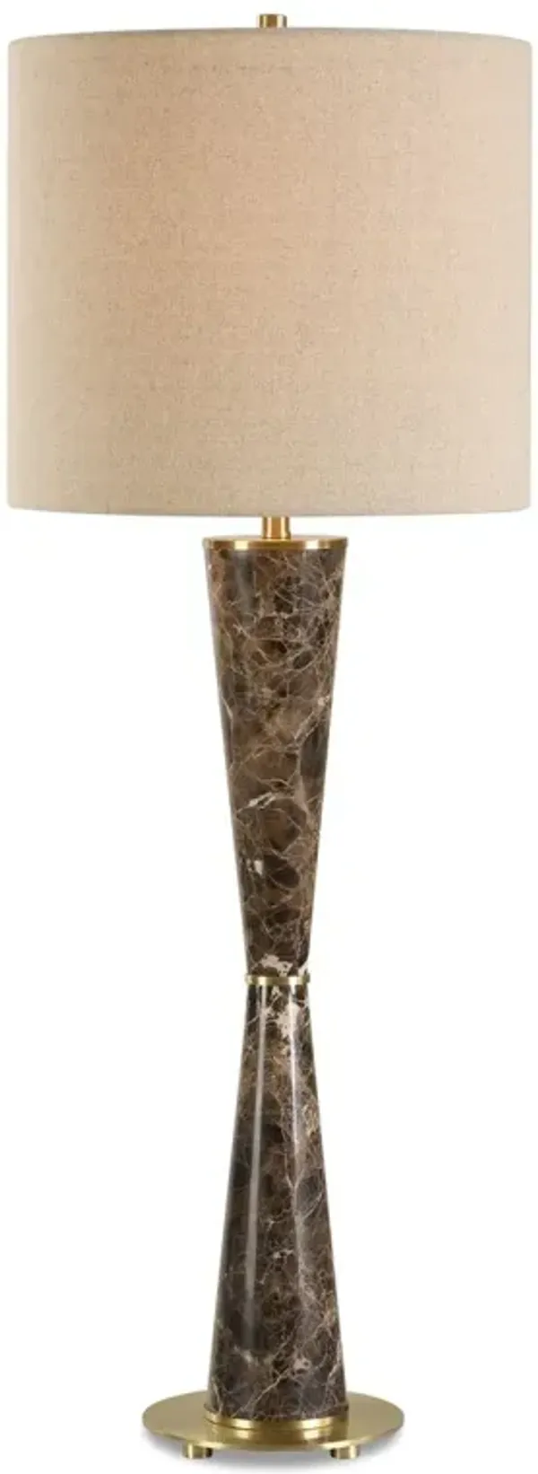 Cassia Marble Table Lamp - Brown