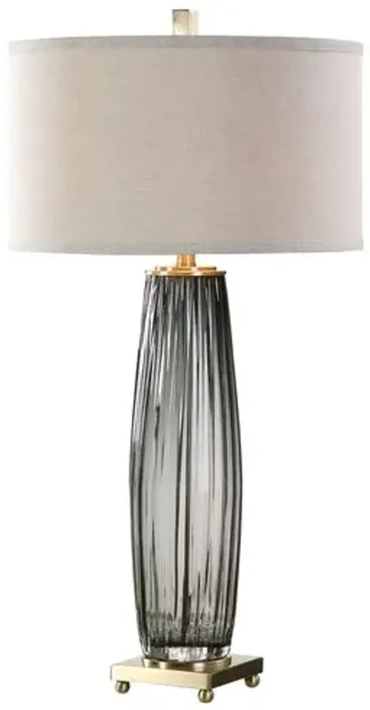 Vittoria GLASS Table Lamp - Brass/Gray