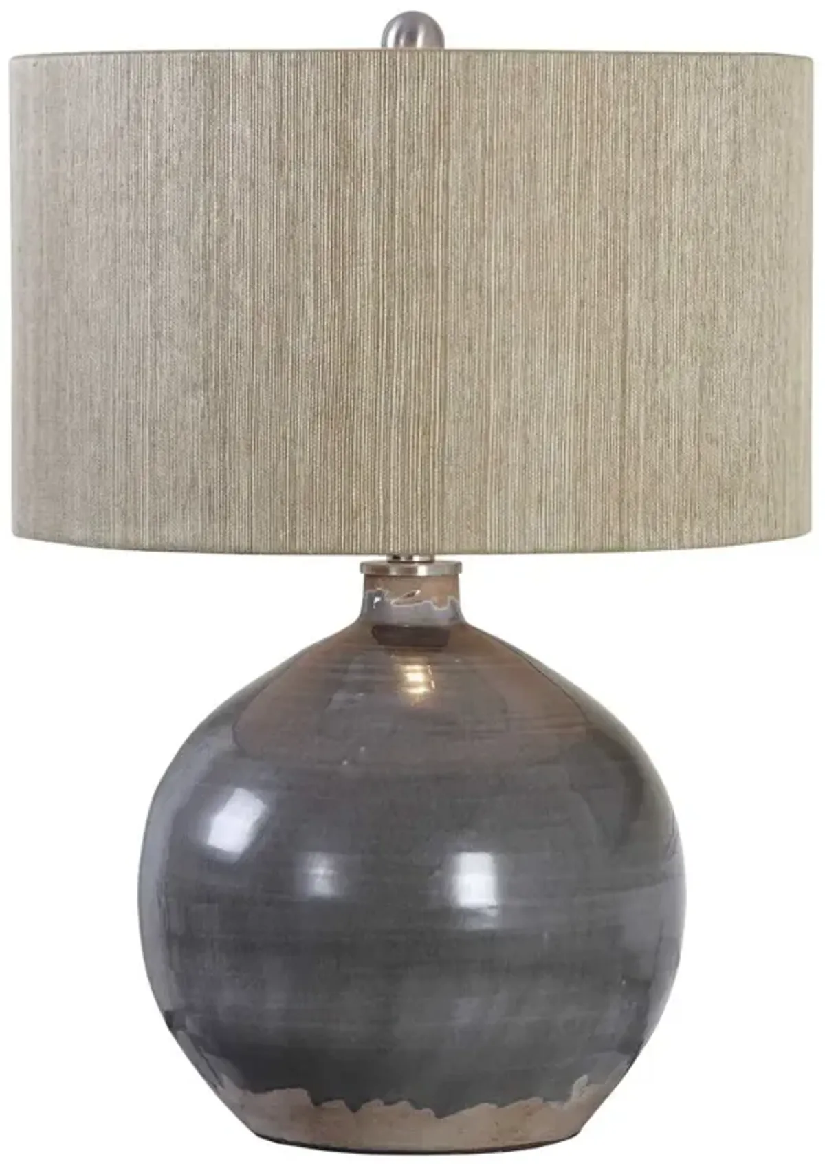 Jovian Ceramic Table Lamp - Brown/Gray/Nickel