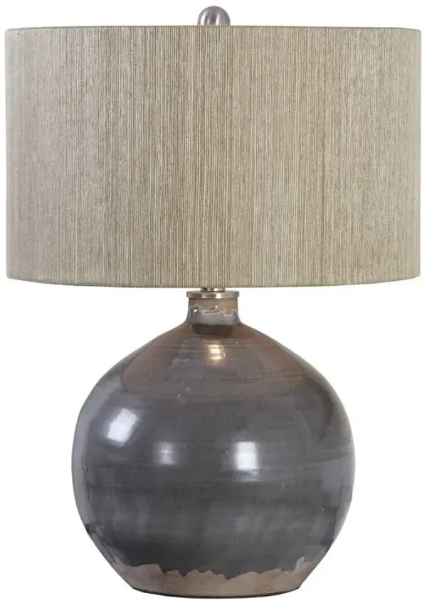 Jovian Ceramic Table Lamp - Brown/Gray/Nickel
