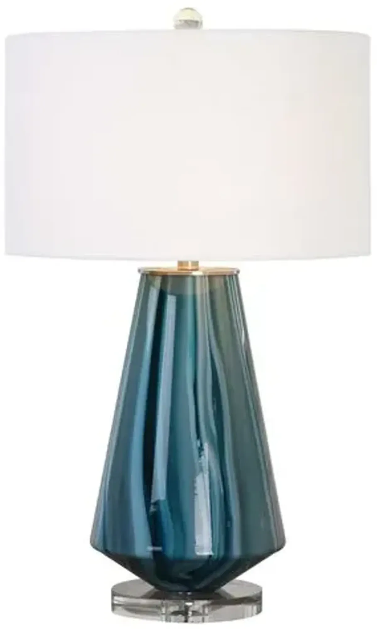 Odilon Glass Table Lamp - Blue
