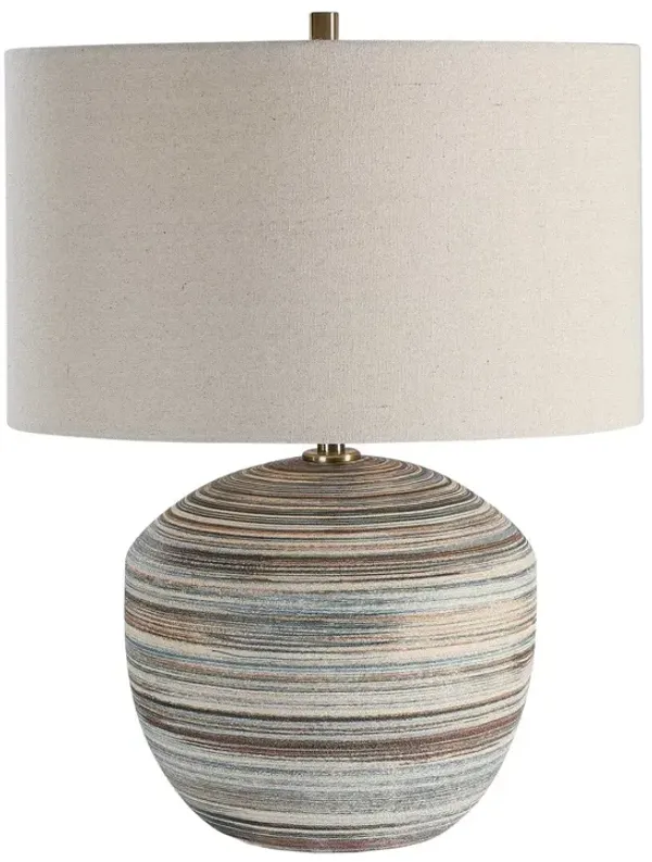 Henriette Ceramic Table Lamp - Blue/Brown/White - Multi