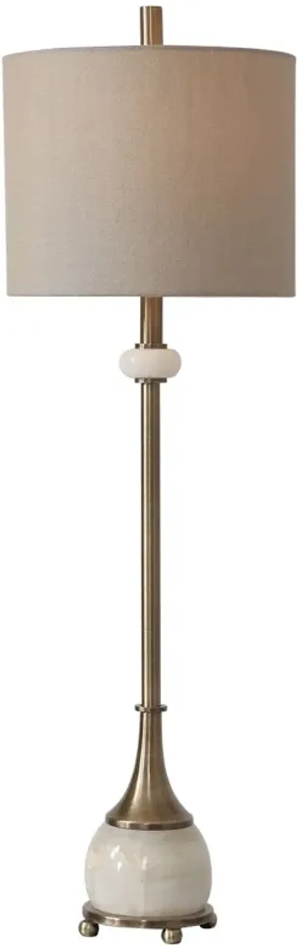 Lukas Marble Buffet Lamp - Brass/White - Gold