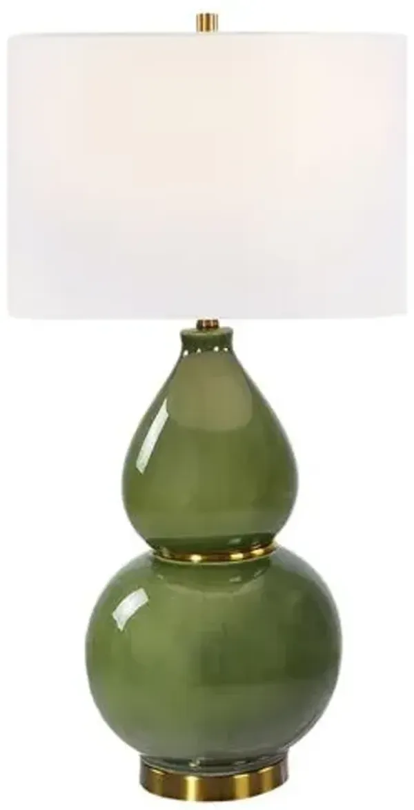 Daphne Ceramic Table Lamp - Green