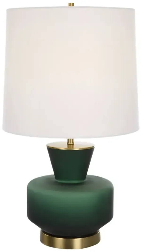 Honoria Glass Table Lamp - Green