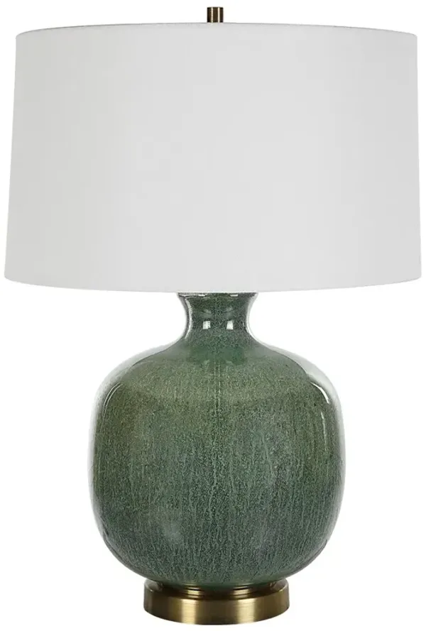 Katriel Glass Table Lamp - Green