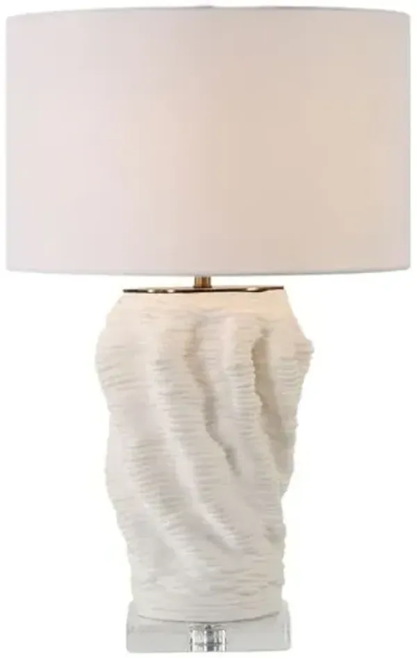 Noemie Ceramic Table Lamp - White