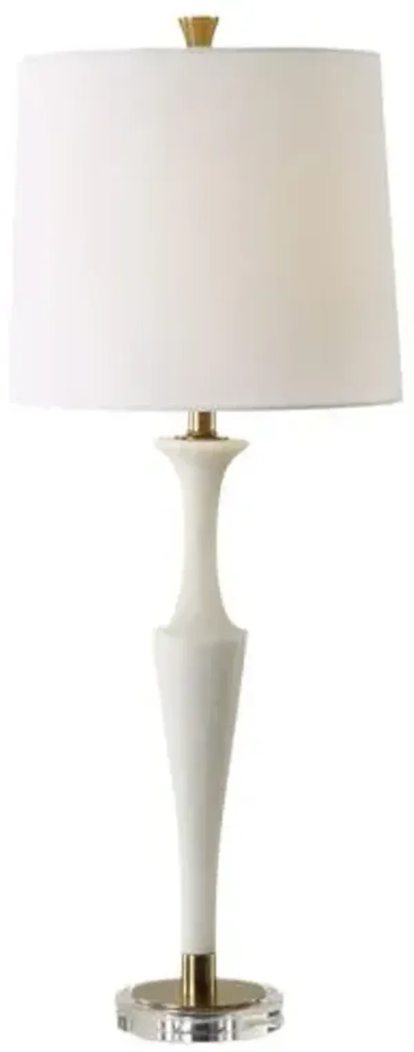 Nadia Table Lamp - Brass/White