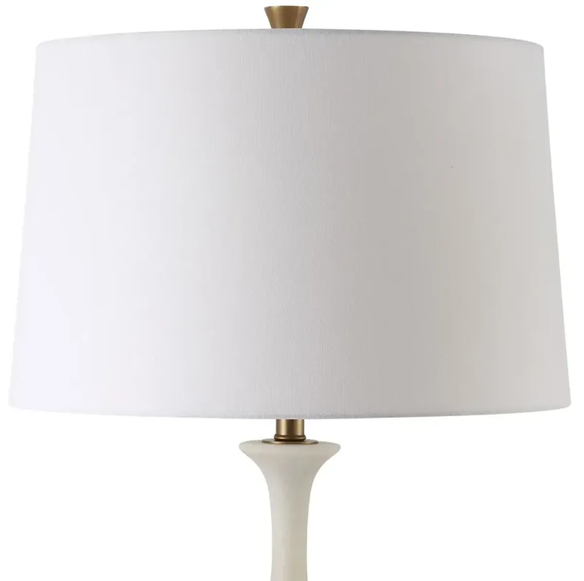 Nadia Floor Lamp - Brass/White