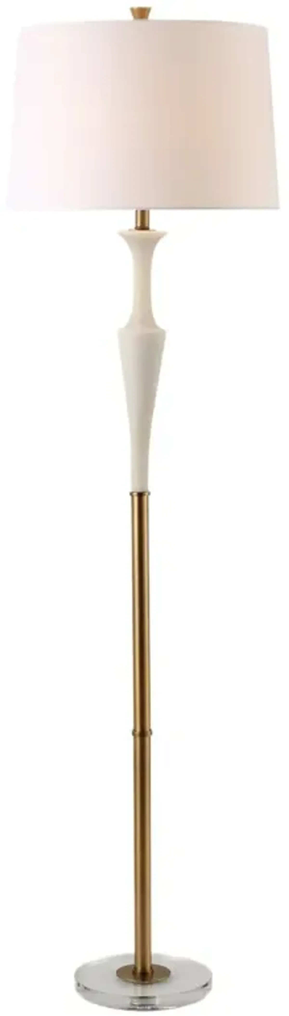 Nadia Floor Lamp - Brass/White
