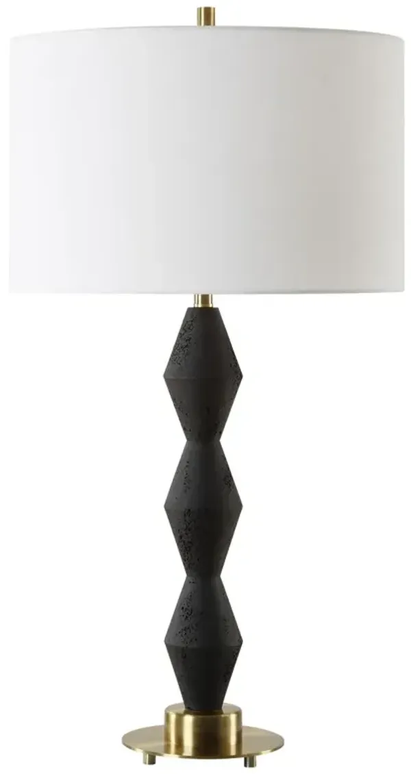 Lucero Table Lamp - Black/Brass