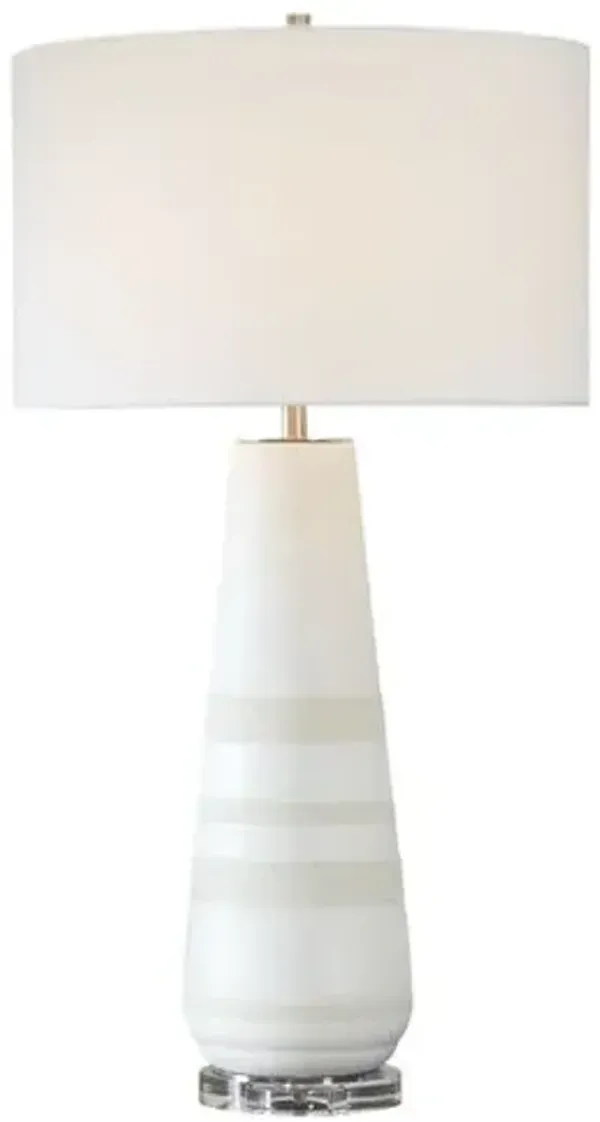 Inessa Ceramic Table Lamp - Gray/White