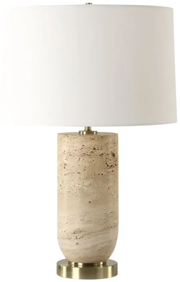 Soren Marble Table Lamp - Natural/Gold - Brown