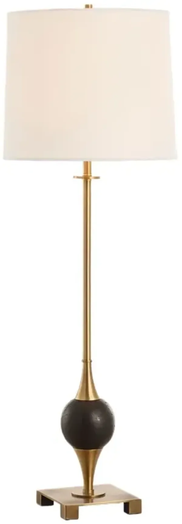 Adrian Marble Buffet Lamp - Black/Brass