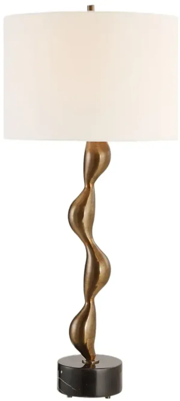 Matteo Marble/Iron Table Lamp - Black/Bronze