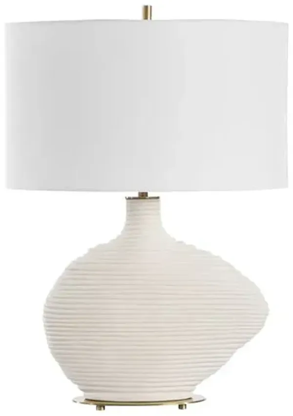 Karina Ceramic Table Lamp - White