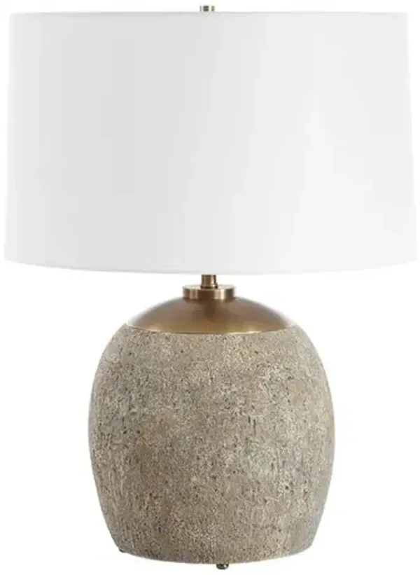 Zeraphine Cement Table Lamp - Brown