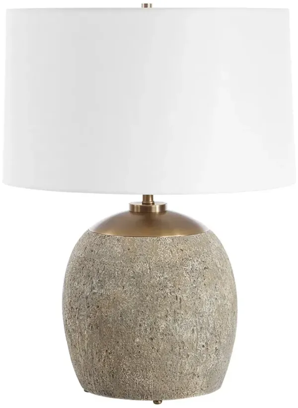 Zeraphine Cement Table Lamp - Brown