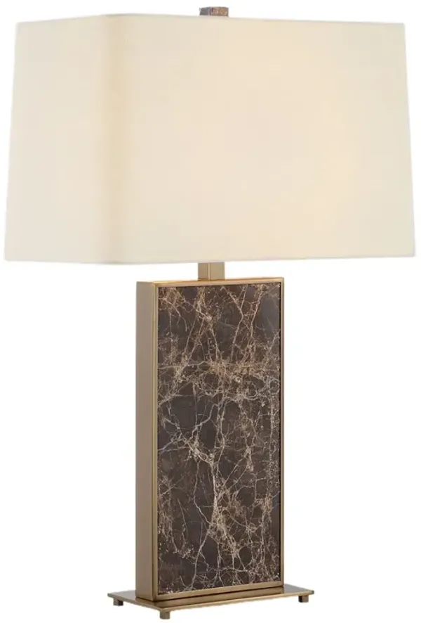 Mirella Marble Table Lamp - Brass/Brown