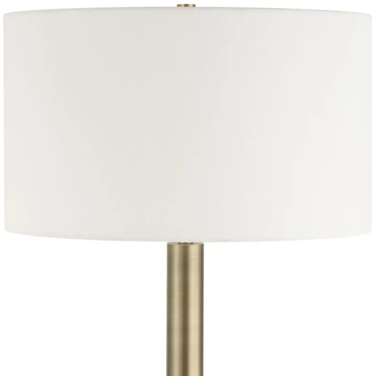 Leonora Travertine Floor Lamp - Brass/Gold