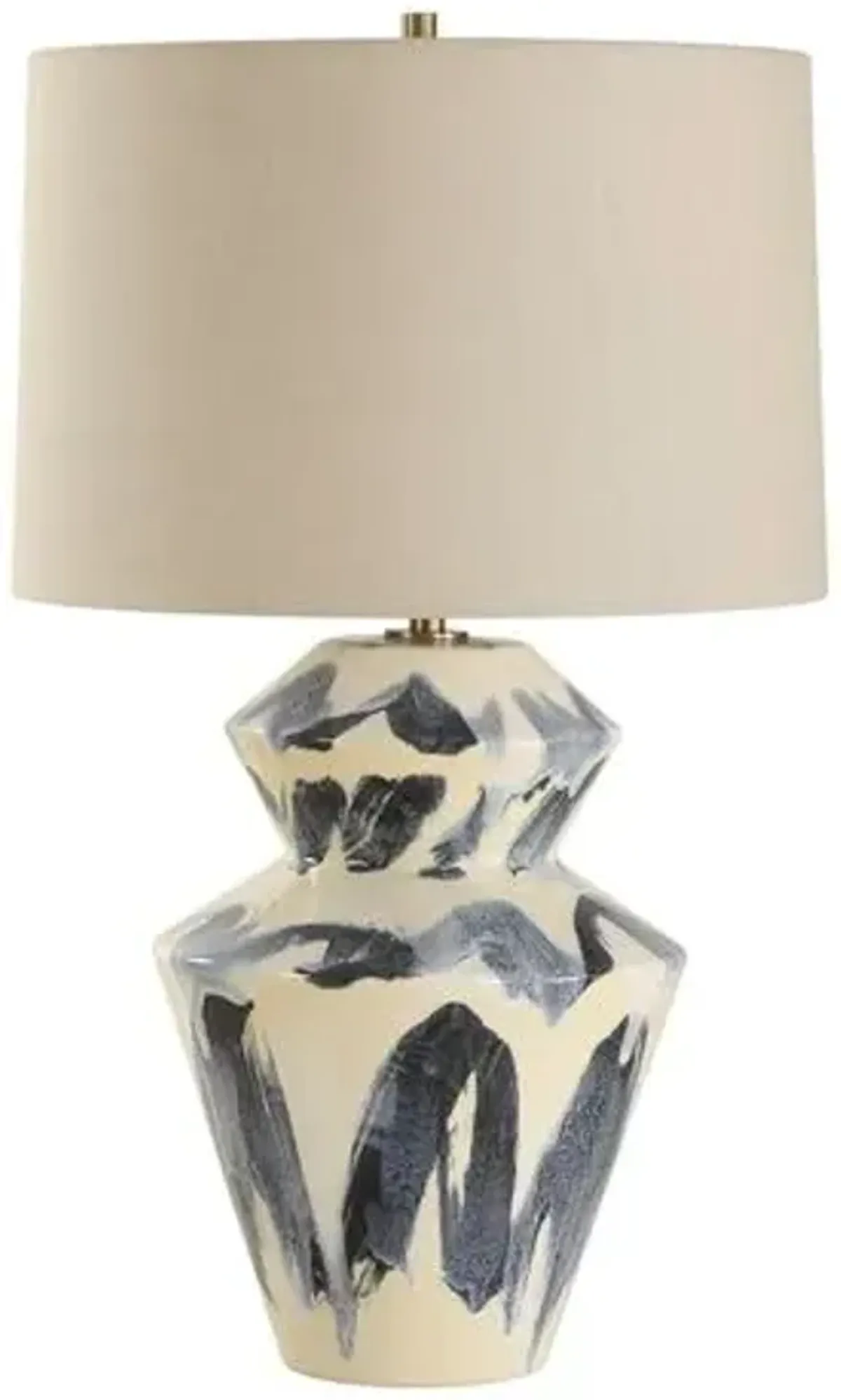 Benedetta Ceramic Table Lamp - Blue/White