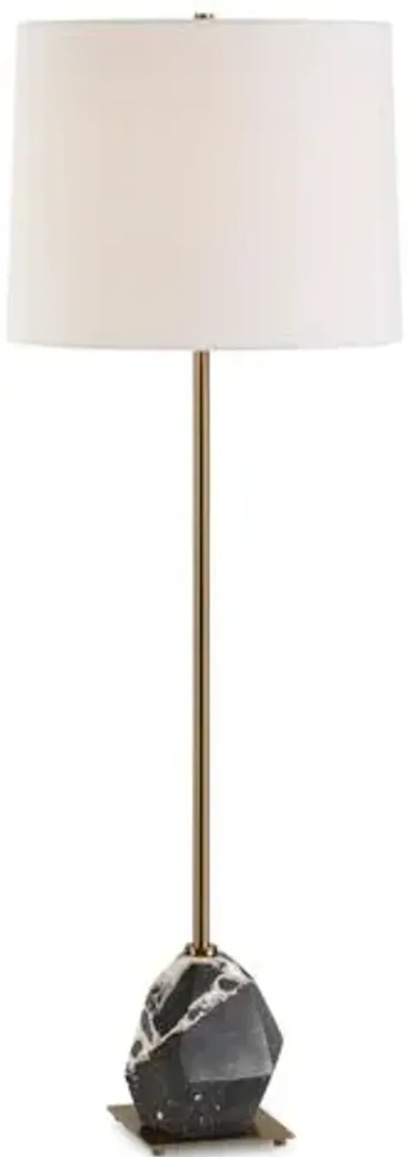 Delfina Marble Buffet Lamp - Black/Brass