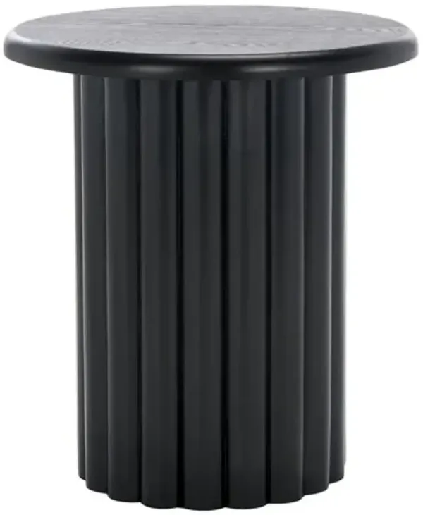 Lyricir Round End Table - Black