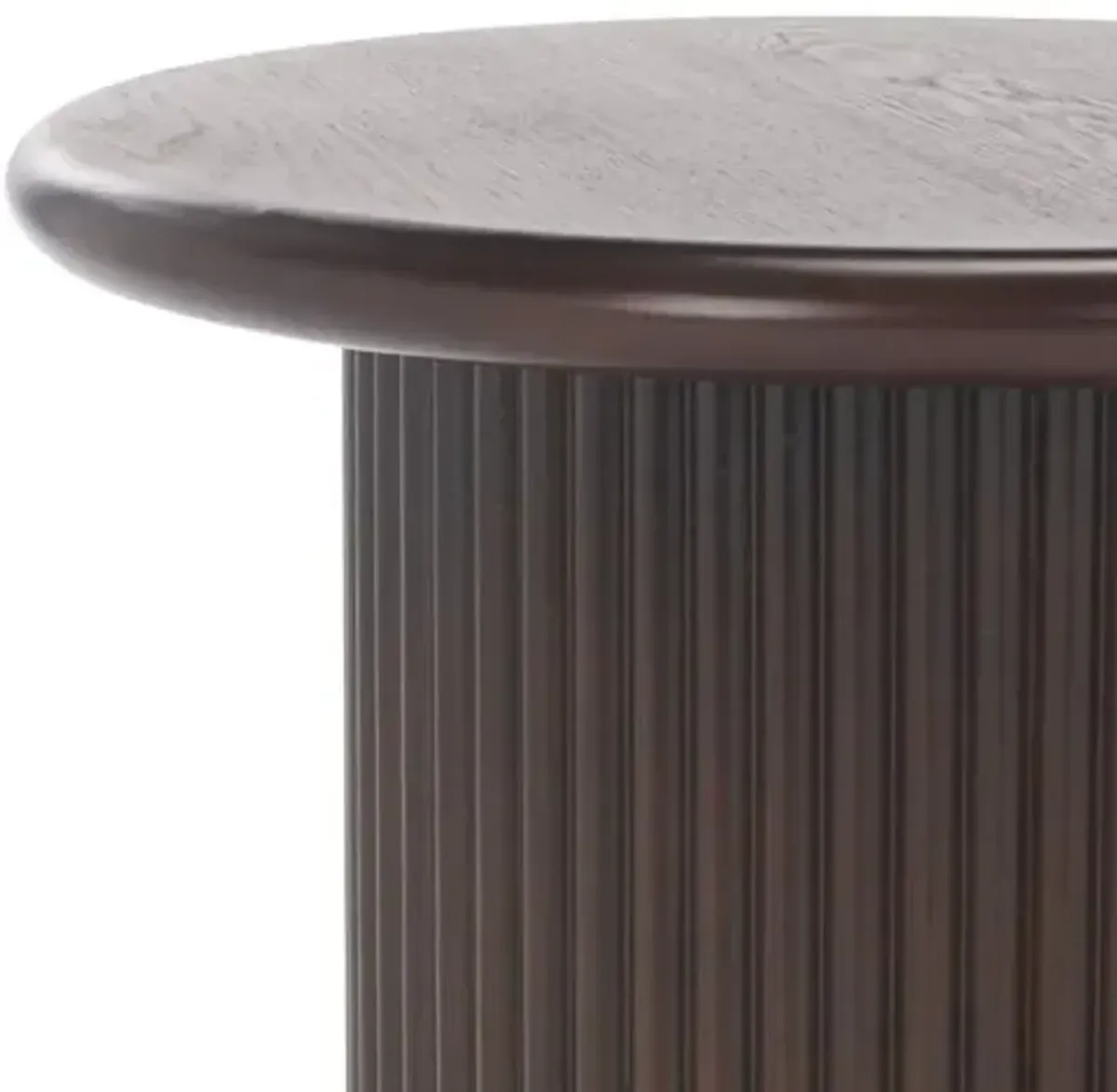 Oshenen Round Accent Table - Dark Brown - 19.7Hx18.1Wx18.1D in