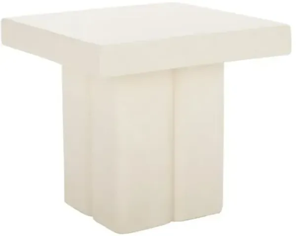 Pendry Square Accent Table - White - 17.9Hx19.7Wx19.7D in