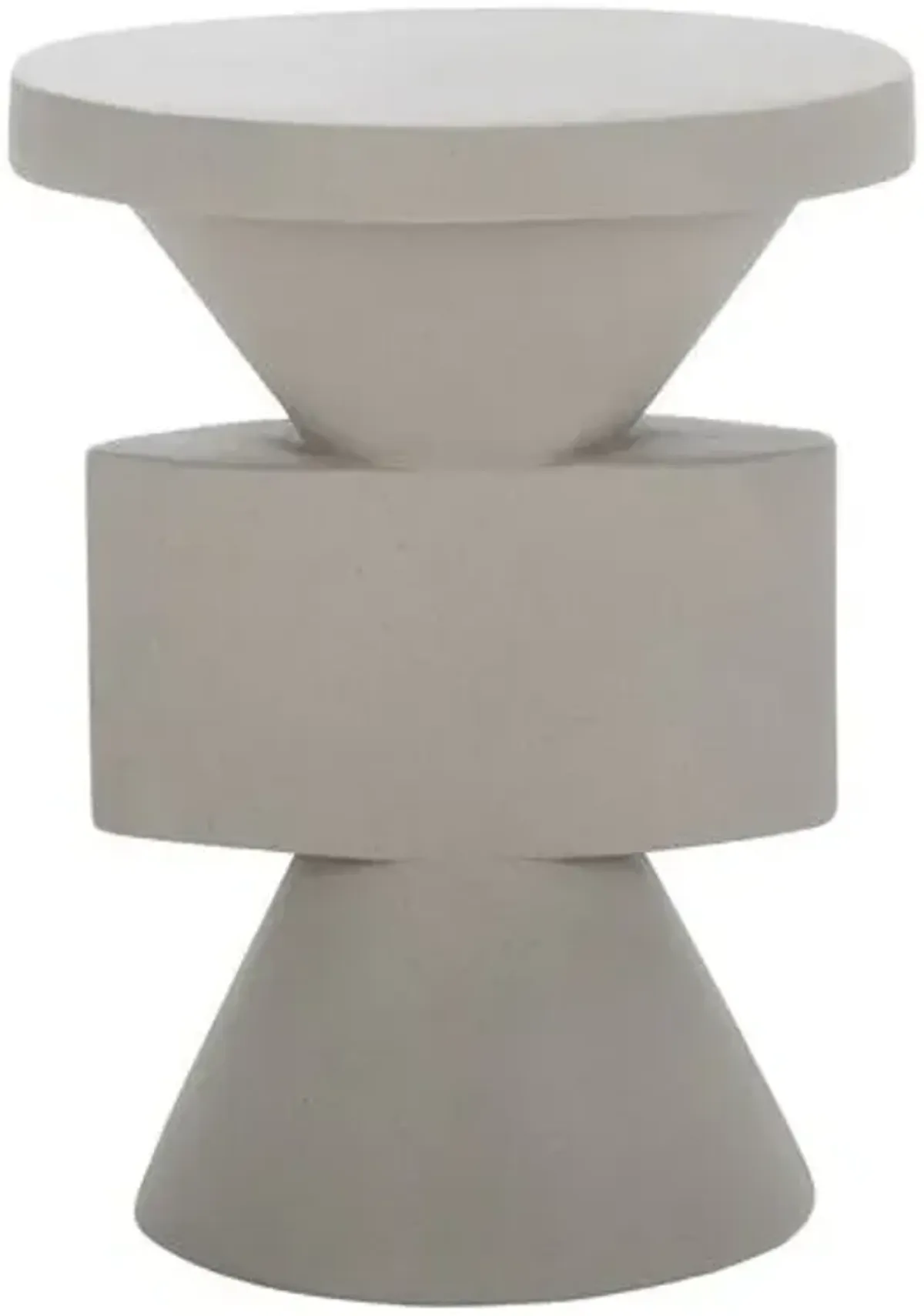 Orven Geometric Accent Table - Gray - 23.2Hx19.9Wx19.9D in
