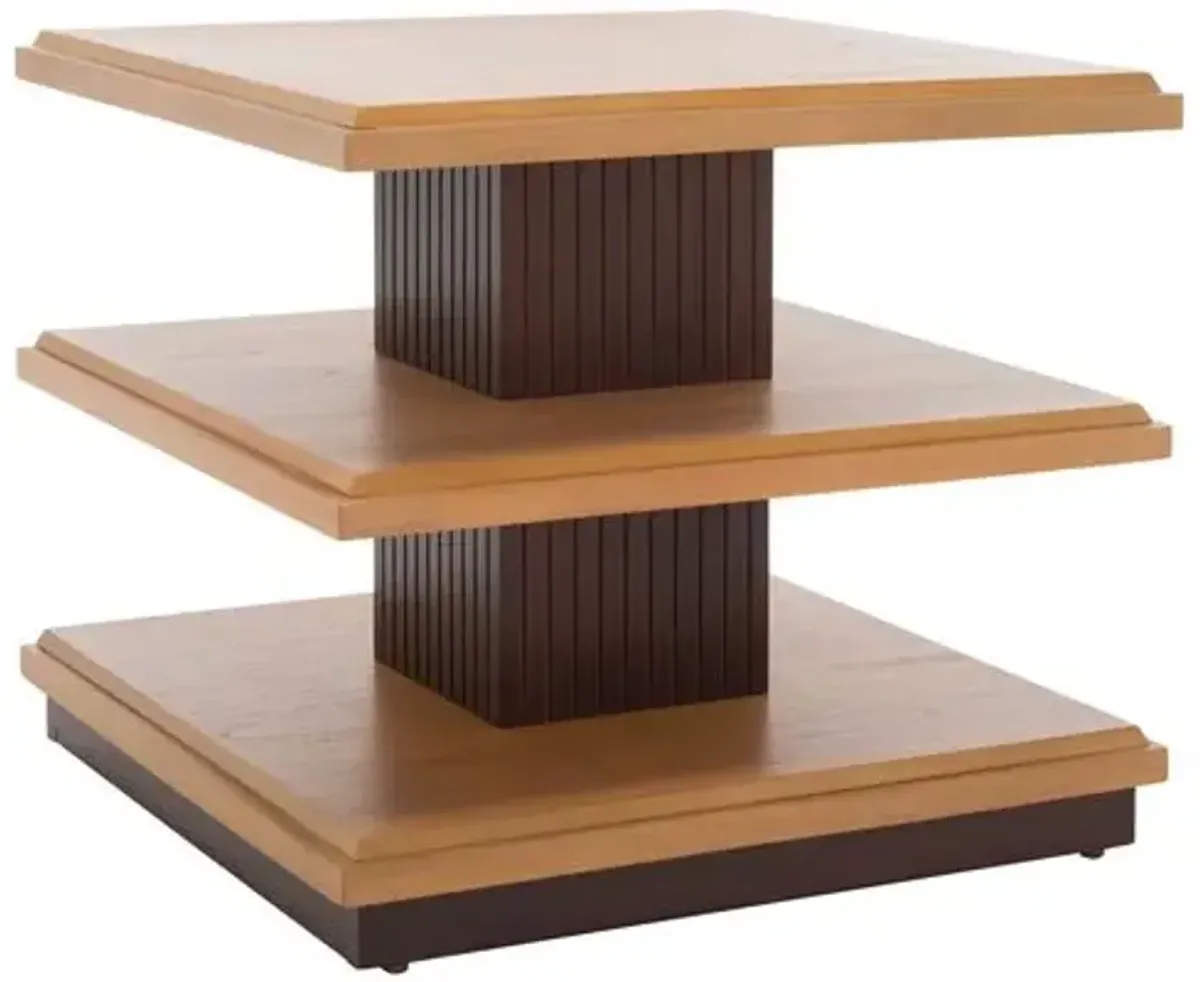 Emara 3-Tier Accent Table - Brown - 24Hx21Wx24D in