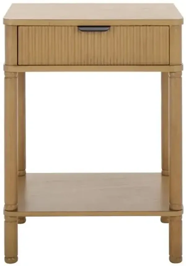 Zarinis 1-Drawer Accent Table - Brown - 24Hx17.7Wx13.8D in