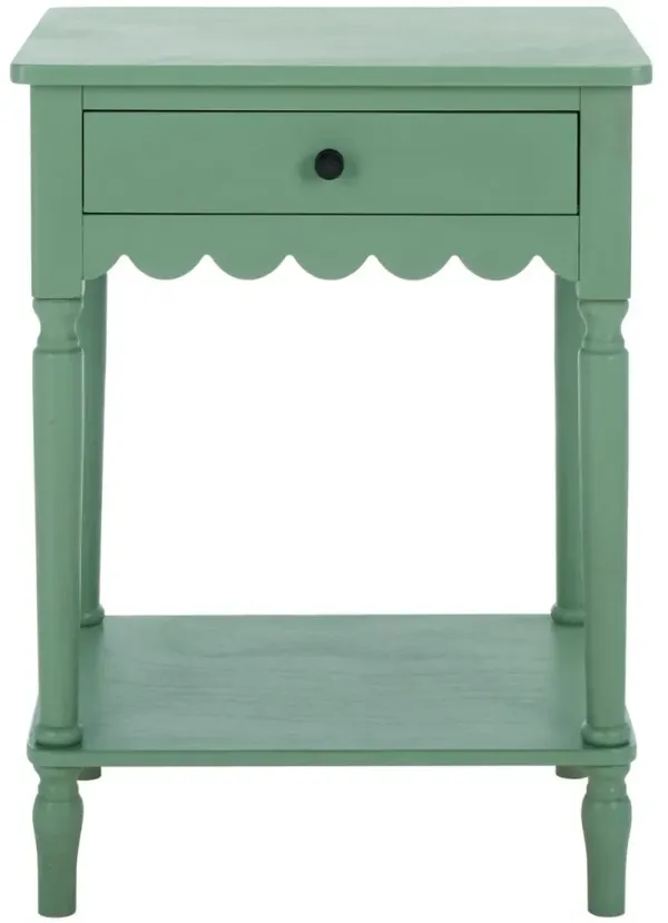 Anwyn 1-Drawer Scalloped Accent Table