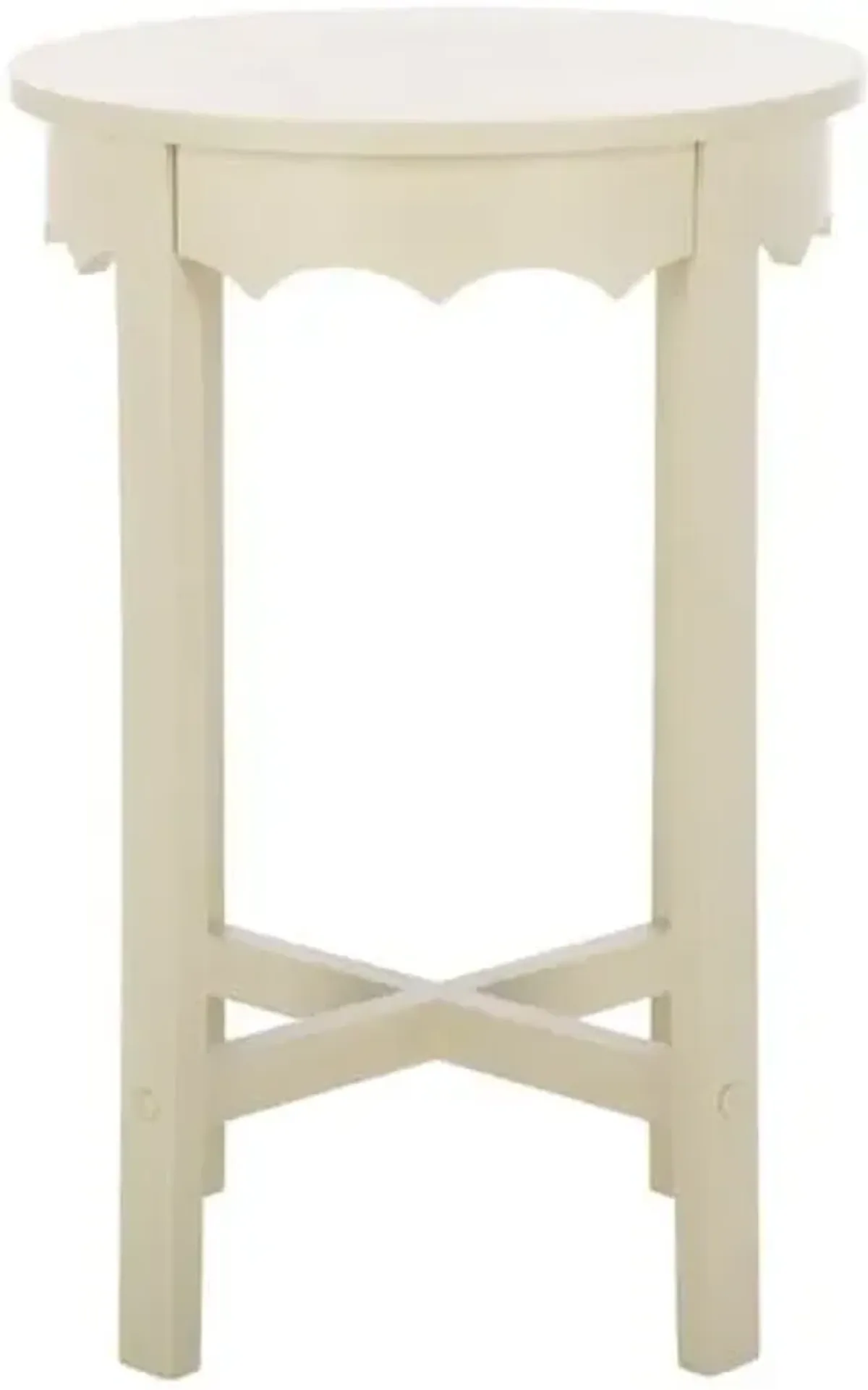 Solinda Round Pine Accent Table - Brown - 26Hx17.7Wx17.7D in