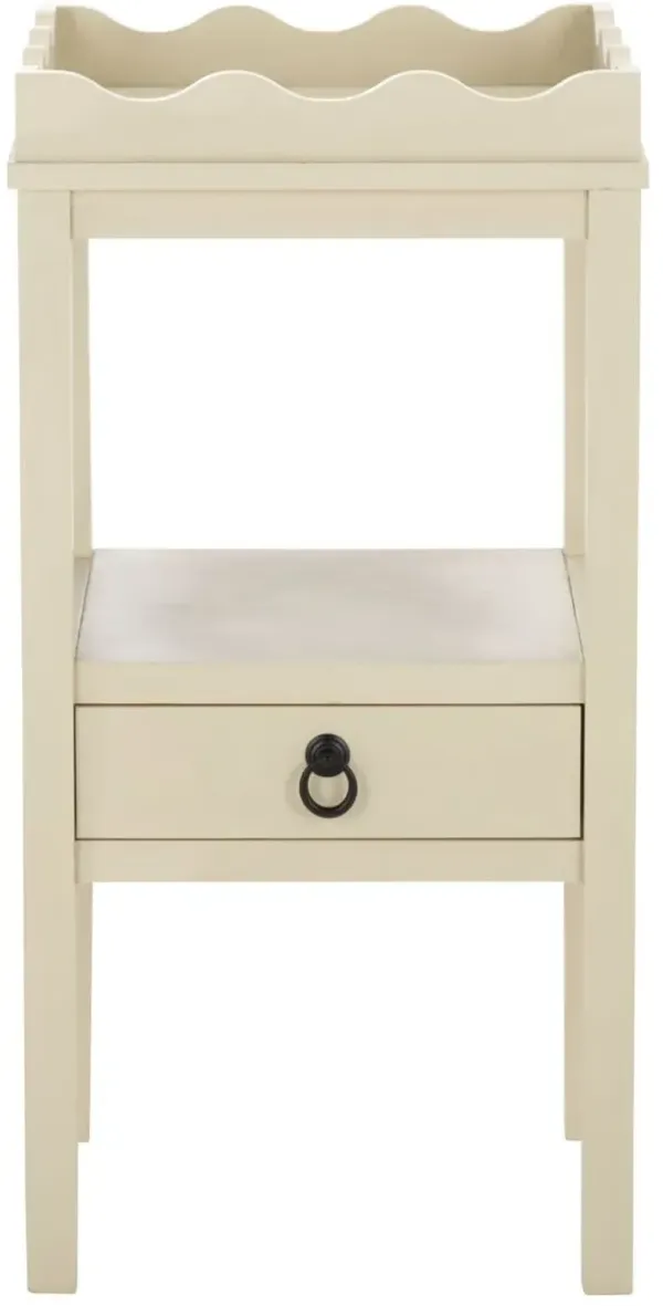 Oshenan 1-Drawer Pine Accent Table